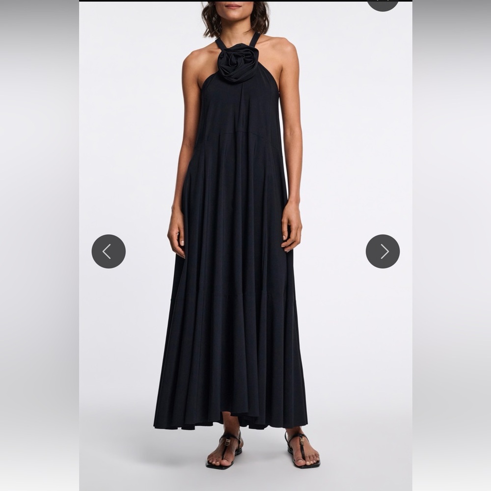 Dorothee Schumacher Daily Beach Black Maxi Dress NWT
